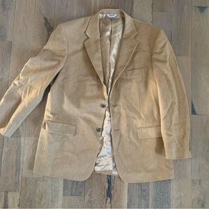 Joseph & Feiss Tan Camelhair button front Blazer Jacket Size 44 Regular